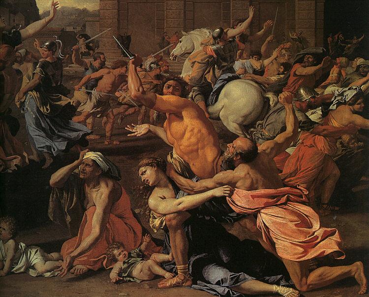 Nicolas Poussin The Rape of the Sabine Women Germany oil painting art